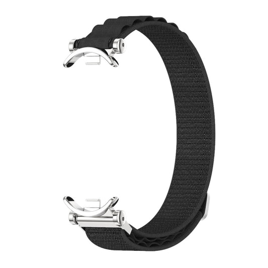 For Xiaomi Smart Band 10 / 9 / 8 Mijobs GT4 Nylon Breathable Watch Band(Black Silver) by MIJOBS