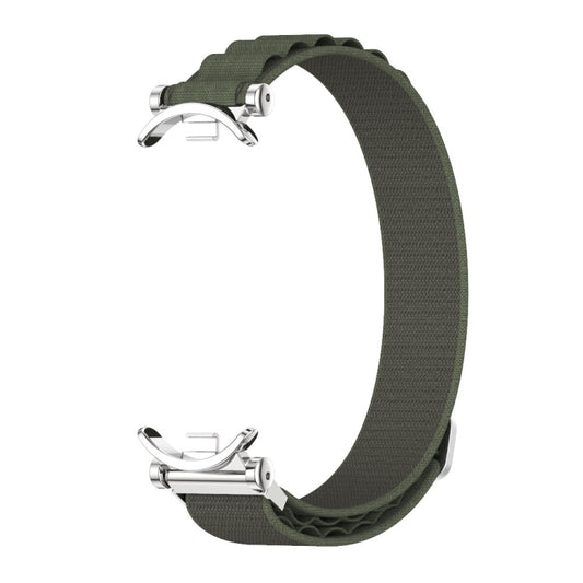 For Xiaomi Smart Band 10 / 9 / 8 Mijobs GT4 Nylon Breathable Watch Band(Army Green Silver) by MIJOBS