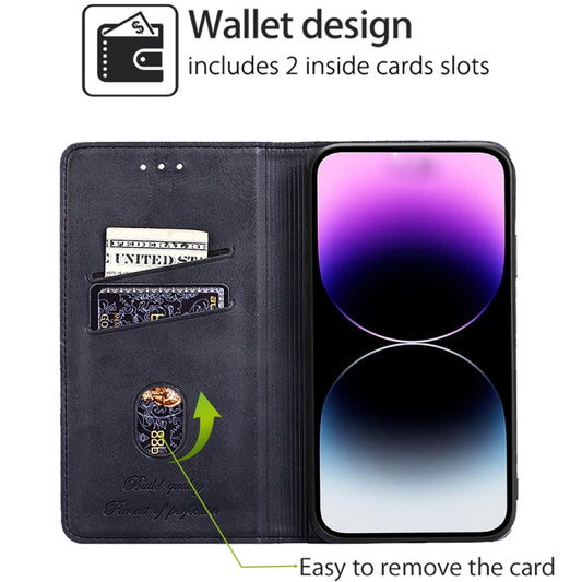 For Motorola Moto G Play 4G 2024 Cow Texture Magnetic Leather Phone Case(Black) by buy2fix