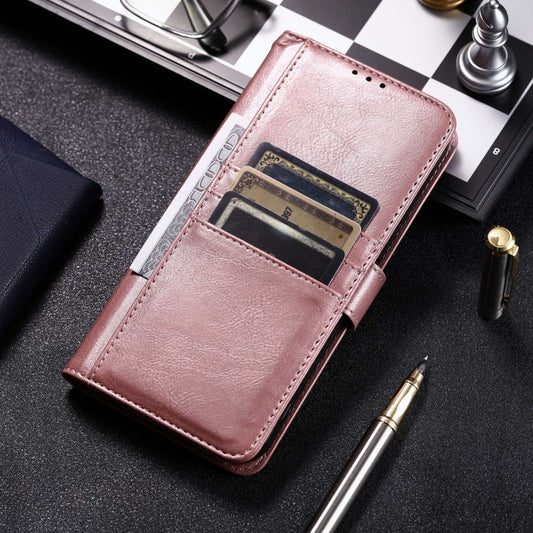 For Motorola Moto G Play 2024 Simple 6-Card Wallet Leather Phone Case(Rose Gold) by buy2fix