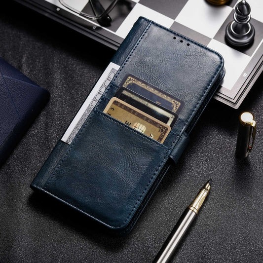For Motorola Moto G Play 2024 Simple 6-Card Wallet Leather Phone Case(Navy Blue) by buy2fix