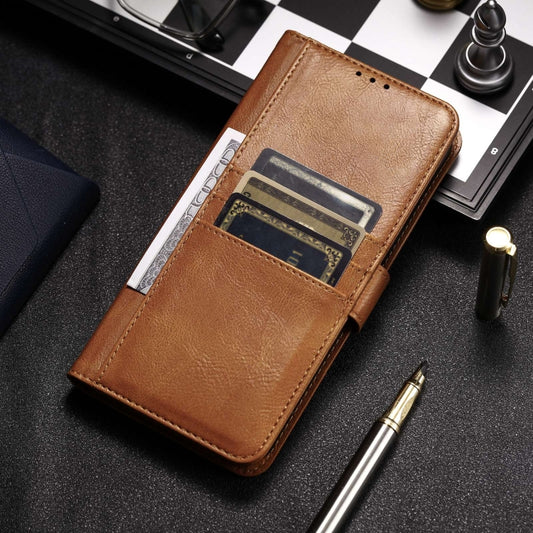 For Motorola Moto G Play 2024 Simple 6-Card Wallet Leather Phone Case(Brown) by buy2fix