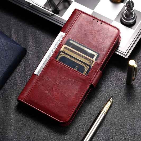 For Motorola Moto G Play 2024 Simple 6-Card Wallet Leather Phone Case(Wine Red) by buy2fix