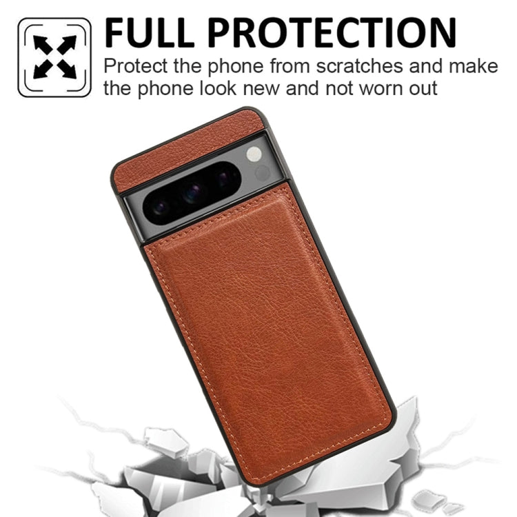 For Google Pixel 9 Pro XL Cowhide Texture Back Cover Phone Case(Brown) by buy2fix