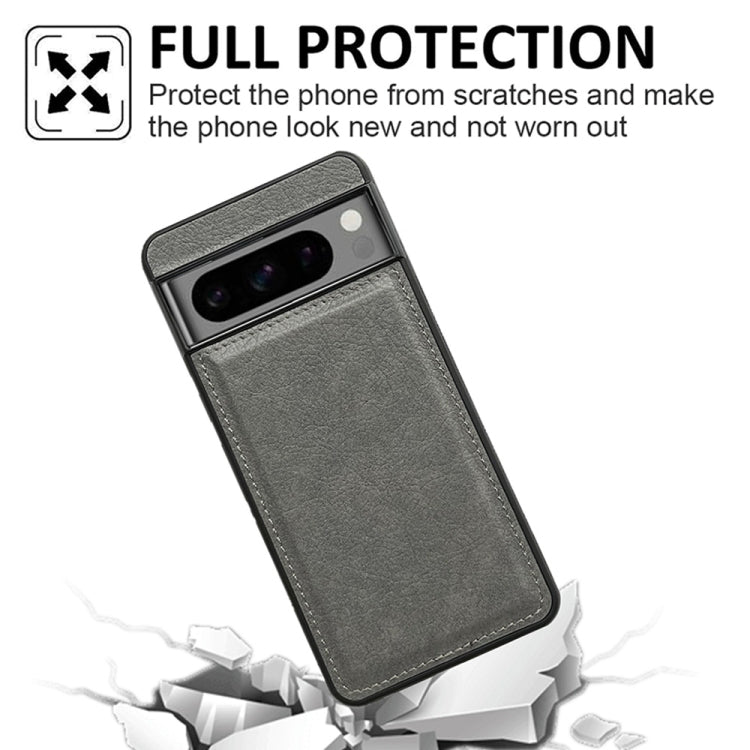 For Google Pixel 9 / Pixel 9 Pro Cowhide Texture Back Cover Phone Case(Grey) by buy2fix