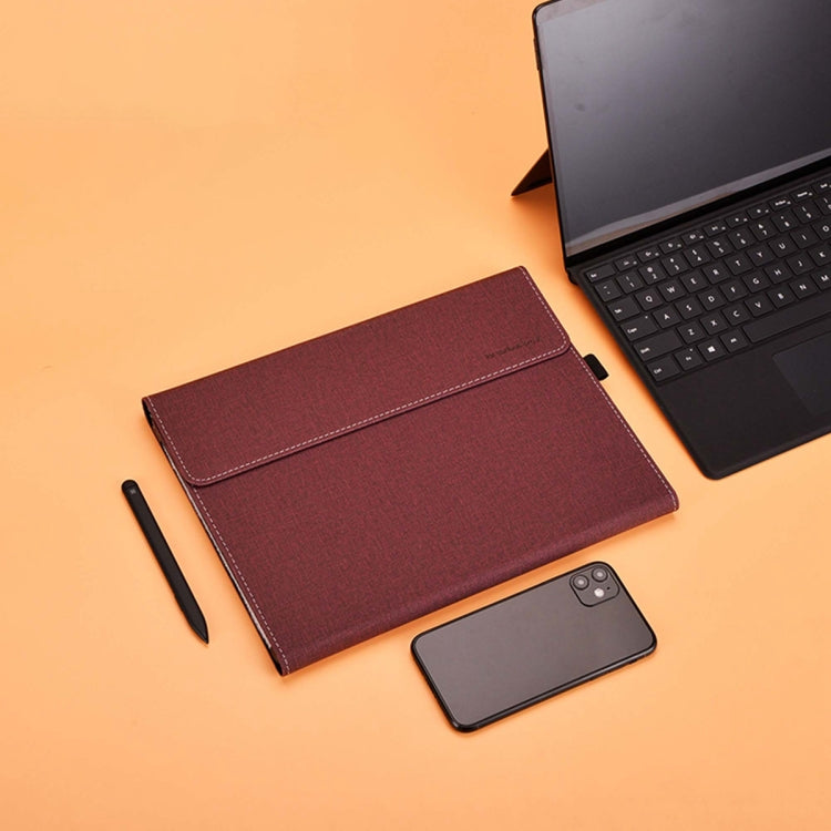 For Microsoft Surface Pro 10 Cloth Texture PC Tablet Protective Case(Wine Red) - Others by buy2fix | Online Shopping UK | buy2fix