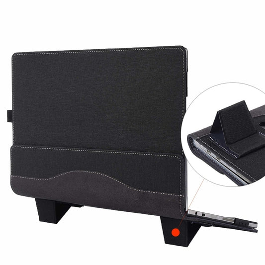For Microsoft Surface Book 3 / 2 / 1 13.5 inch Cloth Texture Laptop Leather Case With Stand Function(Black) by buy2fix