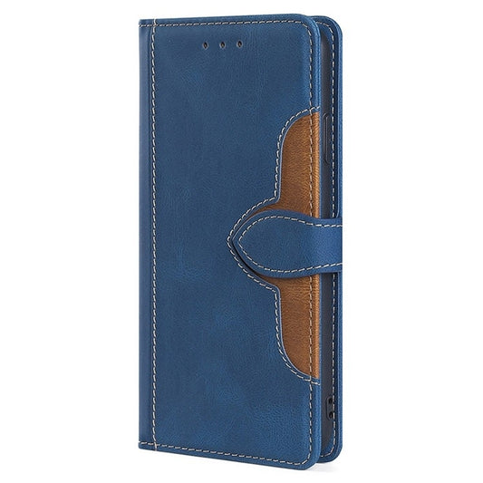 For Motorola Edge 5G 2024 Skin Feel Magnetic Buckle Leather Phone Case(Blue) by buy2fix