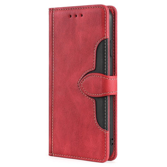 For Motorola Edge 5G 2024 Skin Feel Magnetic Buckle Leather Phone Case(Red) by buy2fix