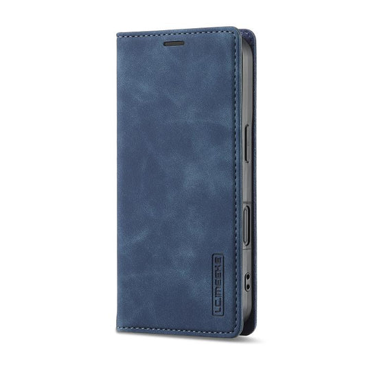For iPhone 17 LC.IMEEKE Strong Magnetism Microfiber Leather Phone Case(Blue) - iPhone 17 Cases by LC.IMEEKE | Online Shopping UK | buy2fix