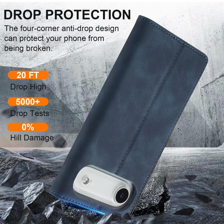 For iPhone Air LC.IMEEKE Strong Magnetism Microfiber Leather Phone Case(Blue) - iPhone Air Cases by LC.IMEEKE | Online Shopping UK | buy2fix