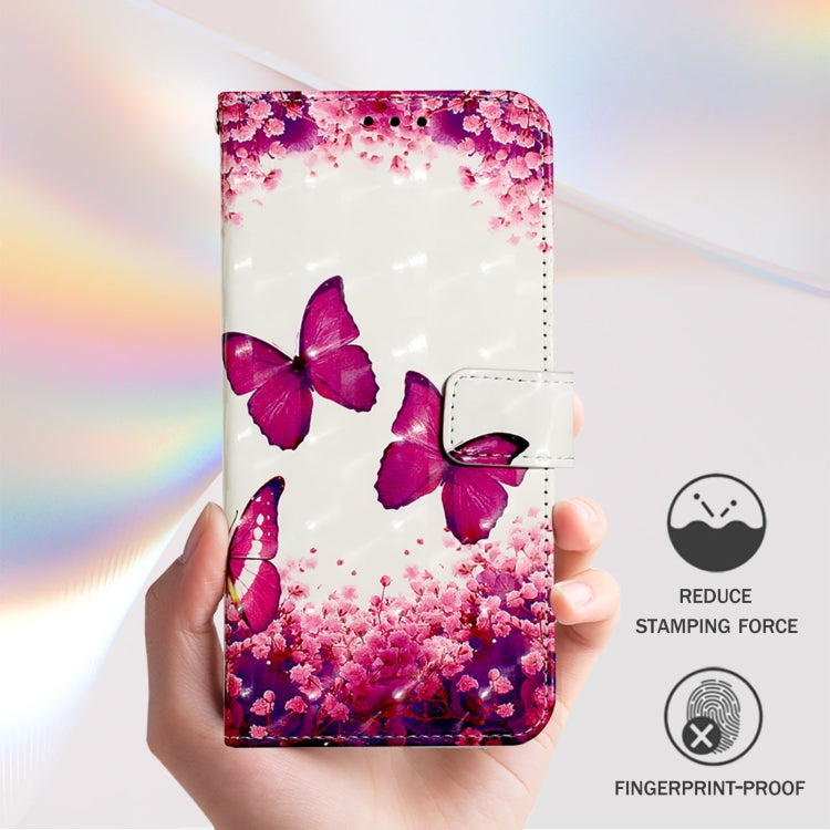 For Nothing CMF Phone 1 3D Painting Horizontal Flip Leather Phone Case(Rose Butterfly) - Nothing Cases by buy2fix | Online Shopping UK | buy2fix