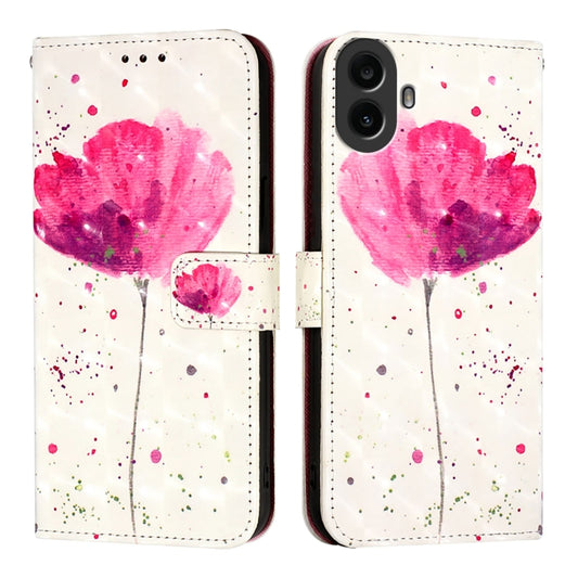 For Nothing CMF Phone 1 3D Painting Horizontal Flip Leather Phone Case(Flower) - Nothing Cases by buy2fix | Online Shopping UK | buy2fix