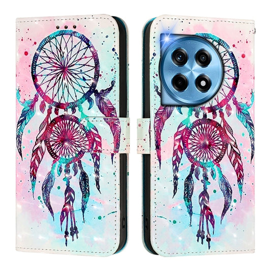 For OnePlus 12 5G Global 3D Painting Horizontal Flip Leather Phone Case(Color Drop Wind Chimes) by buy2fix