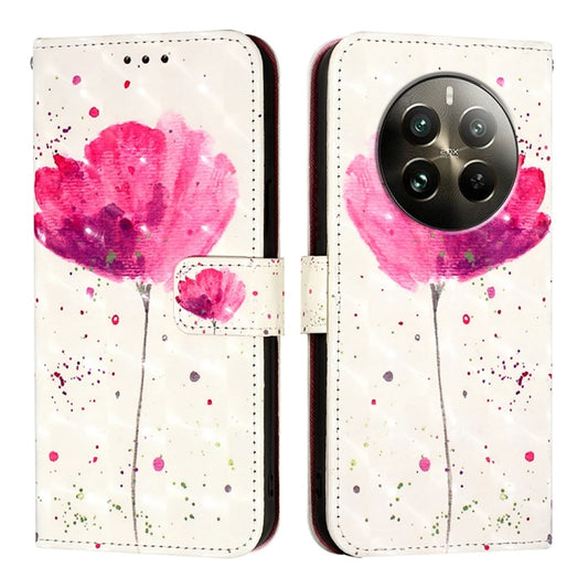 For Realme 12 Pro / Realme 12 Pro+ 3D Painting Horizontal Flip Leather Phone Case(Flower) by buy2fix