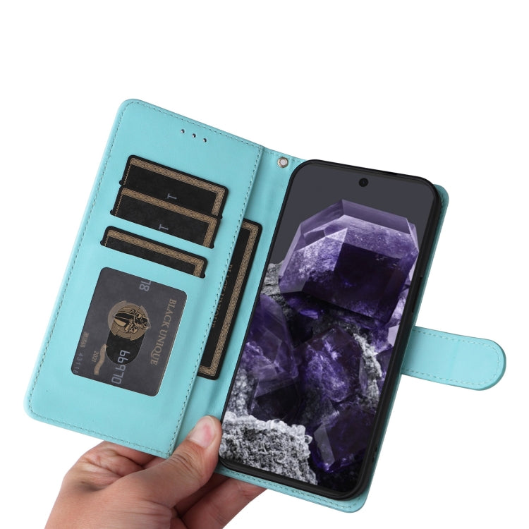 For Google Pixel 9 Pro Diamond Lattice Leather Flip Phone Case(Mint Green) by buy2fix