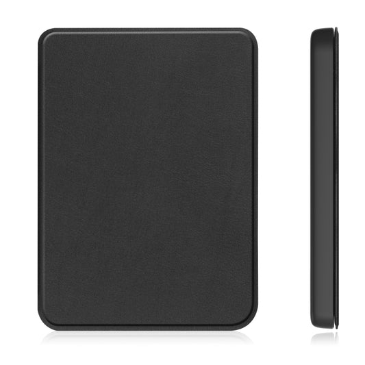 For KOBO Clara Colour 2024 / BW Solid Color Voltage Caster TPU Leather Smart Tablet Case(Black) by buy2fix