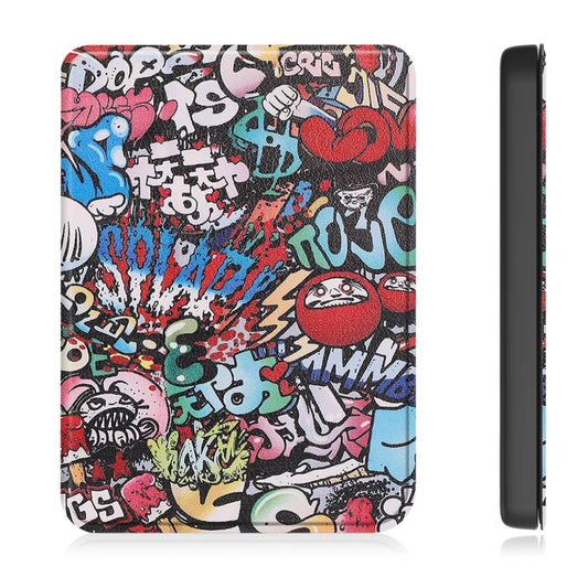 For KOBO Clara Colour 2024 / BW Painted Voltage Caster TPU Leather Smart Tablet Case(Graffiti) by buy2fix