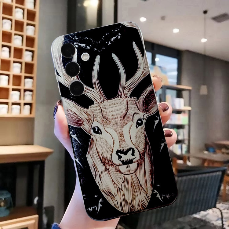 For Samsung Galaxy S24+ 5G Colored Drawing Pattern TPU Phone Case(Deer) by buy2fix