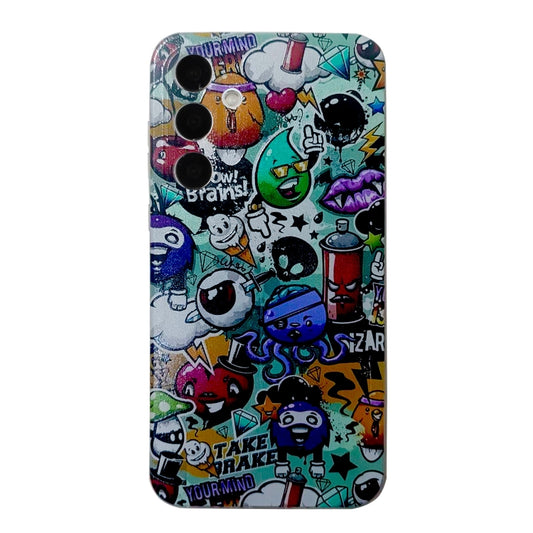 For Samsung Galaxy S24 5G Colored Drawing Pattern TPU Phone Case(Graffiti) by buy2fix