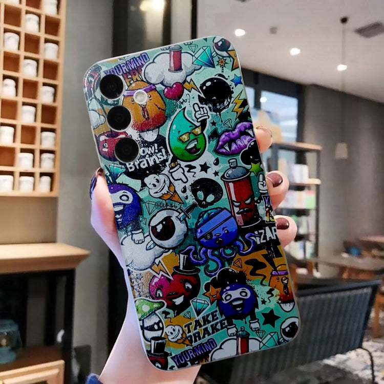 For Samsung Galaxy S23 FE 5G Colored Drawing Pattern TPU Phone Case(Graffiti) by buy2fix