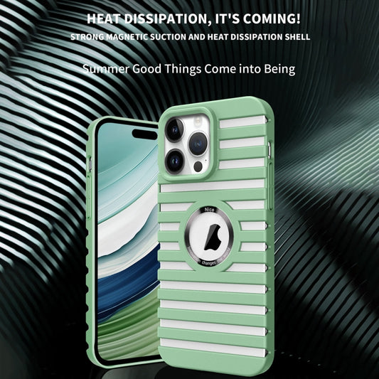 For iPhone 15 Pro Hollow Heat Dissipation MagSafe Magnetic PC Phone Case(Pink) by buy2fix