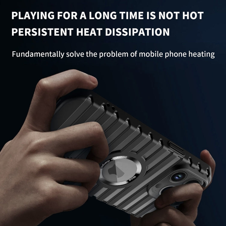 For iPhone 14 Pro Hollow Heat Dissipation MagSafe Magnetic PC Phone Case(Grey) by buy2fix