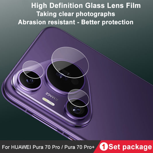 For Huawei Pura 70 Pro / 70 Pro+ IMAK Rear Camera Glass Lens Film, 1 Set Package by imak