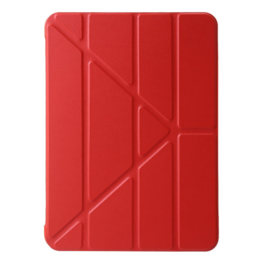 For iPad Air 11 2025 / 2024 TPU Deformation Flip Leather Tablet Case with Holder(Red) by buy2fix