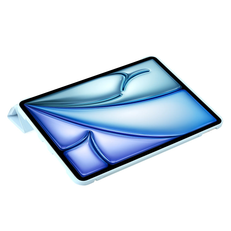 For iPad Air 11 2025 / 2024 TPU Deformation Flip Leather Tablet Case with Holder(Sky Blue) by buy2fix