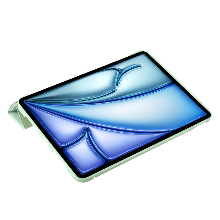 For iPad Air 11 2025 / 2024 TPU Deformation Flip Leather Tablet Case with Holder(Mint Green) by buy2fix