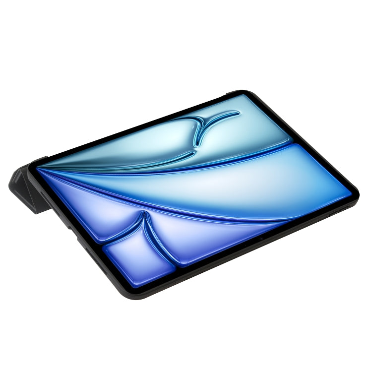 For iPad Air 13 2025 / 2024 TPU Deformation Flip Leather Tablet Case with Holder(Black) by buy2fix