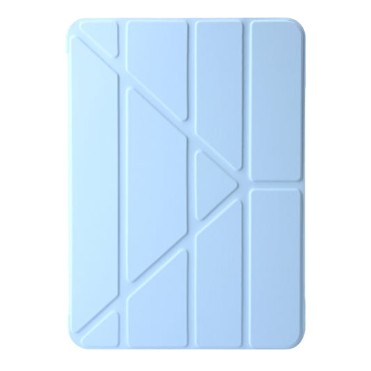 For iPad Air 13 2025 / 2024 TPU Deformation Flip Leather Tablet Case with Holder(Sky Blue) by buy2fix