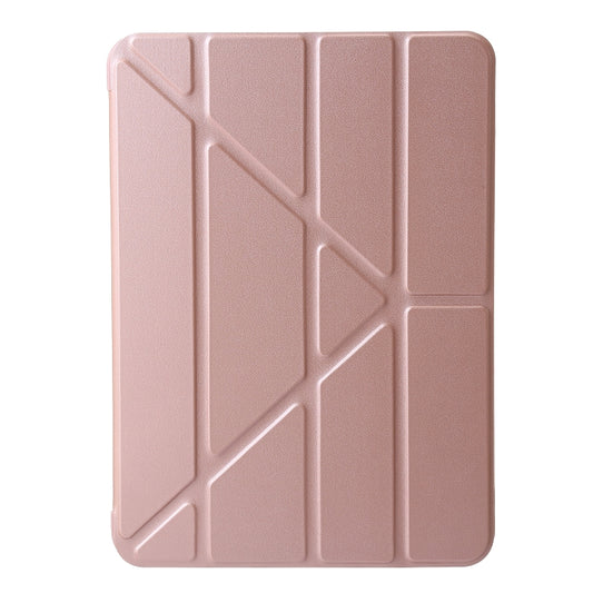 For iPad Pro 11 2025 / 2024 TPU Deformation Flip Leather Tablet Case with Holder(Rose Gold) by buy2fix