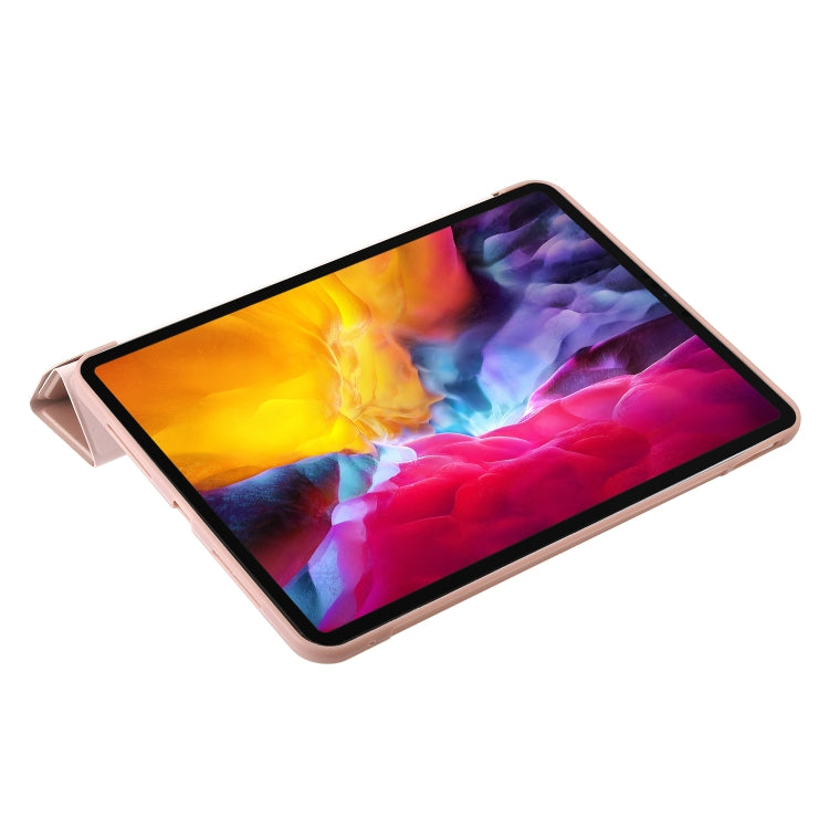 For iPad Pro 11 2025 / 2024 TPU Deformation Flip Leather Tablet Case with Holder(Rose Gold) by buy2fix