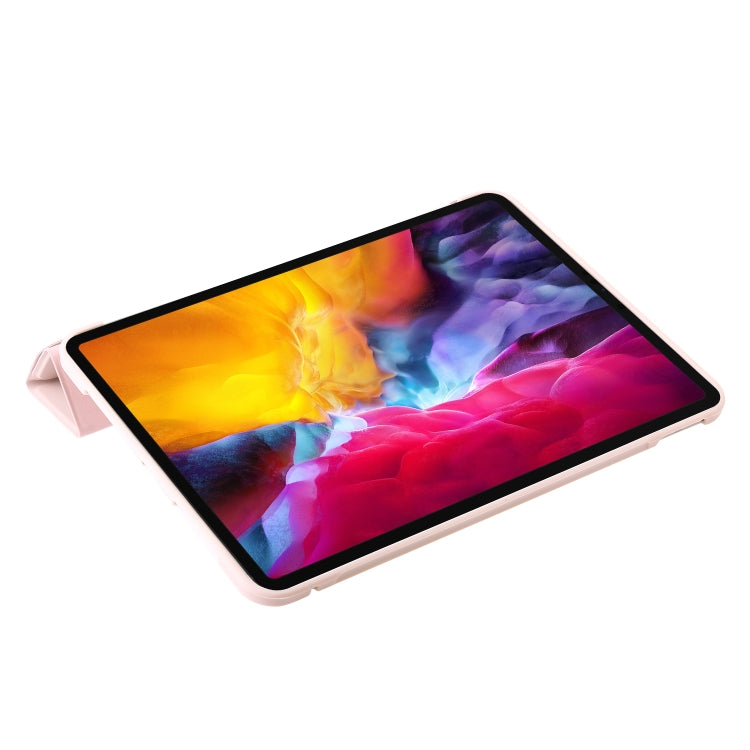 For iPad Pro 11 2025 / 2024 TPU Deformation Flip Leather Tablet Case with Holder(Light Pink) by buy2fix