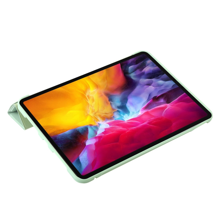 For iPad Pro 11 2025 / 2024 TPU Deformation Flip Leather Tablet Case with Holder(Mint Green) by buy2fix