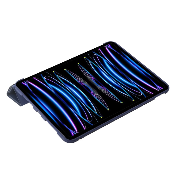 For iPad Pro 13 2025 / 2024 TPU Deformation Flip Leather Tablet Case with Holder(Dark Blue) by buy2fix