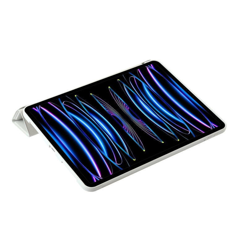 For iPad Pro 13 2025 / 2024 TPU Deformation Flip Leather Tablet Case with Holder(Grey) by buy2fix