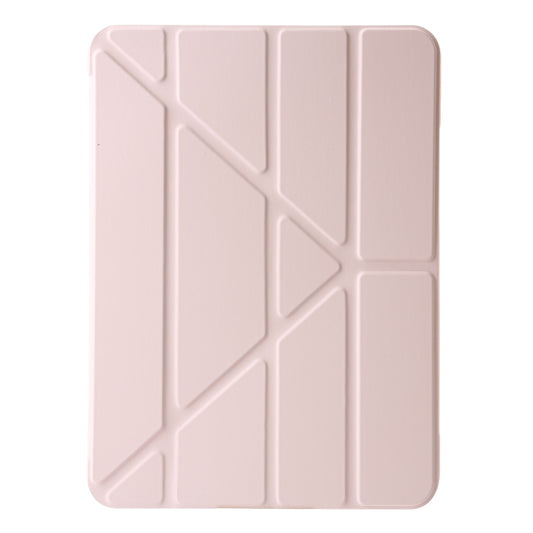 For iPad Pro 13 2025 / 2024 TPU Deformation Flip Leather Tablet Case with Holder(Light Pink) by buy2fix