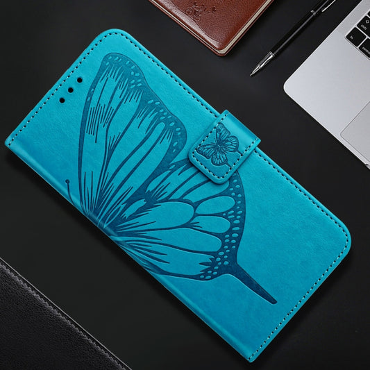 For Nothing CMF Phone 1 Embossed Butterfly Leather Phone Case(Blue) - Nothing Cases by buy2fix | Online Shopping UK | buy2fix