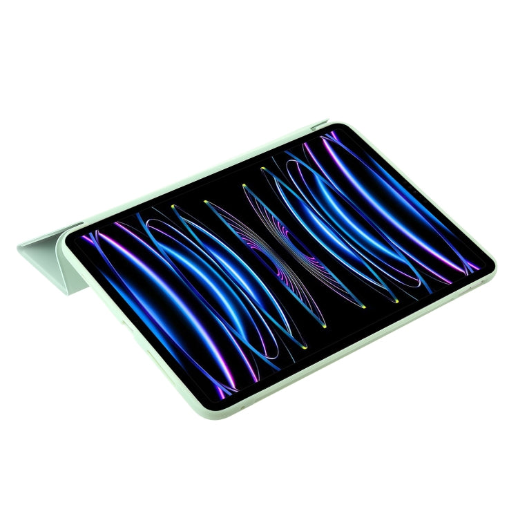 For iPad Pro 13 2025 / 2024 Three-fold Holder Flip Tablet Leather Case(Mint Green) by buy2fix