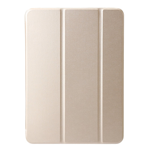 For iPad Pro 13 2025 / 2024 Three-fold Holder Flip Tablet Leather Case(Gold) by buy2fix