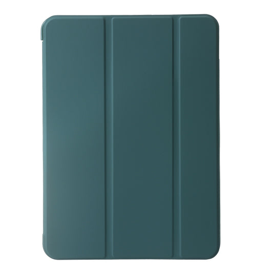 For iPad Air 13 2025 / 2024 Three-fold Holder Flip Tablet Leather Case(Dark Green) by buy2fix