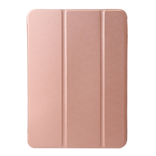 For iPad Pro 11 2025 / 2024 Three-fold Holder Flip Tablet Leather Case(Rose Gold) by buy2fix
