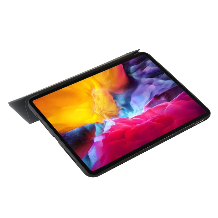 For iPad Pro 11 2025 / 2024 Three-fold Holder Flip Tablet Leather Case(Black) by buy2fix