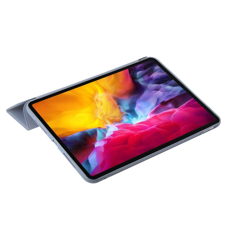 For iPad Pro 11 2025 / 2024 Three-fold Holder Flip Tablet Leather Case(Purple) by buy2fix