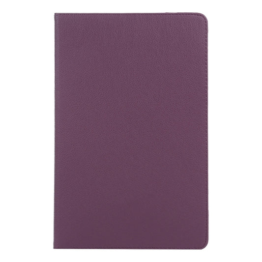For iPad Pro 13 2025 / 2024 360 Degree Rotation Litchi Texture Leather Tablet Case with Holder(Purple) by buy2fix