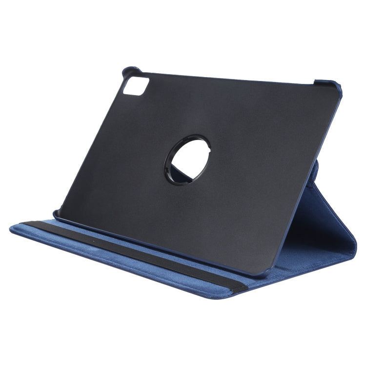 For iPad Air 13 2025 / 2024 360 Degree Rotation Litchi Texture Leather Tablet Case with Holder(Dark Blue) by buy2fix