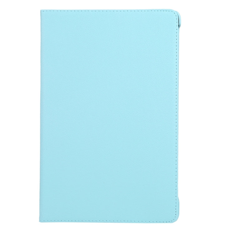 For iPad Air 11 2025 / 2024 360 Degree Rotation Litchi Texture Leather Tablet Case with Holder(Sky Blue) - More iPad Cases by buy2fix | Online Shopping UK | buy2fix